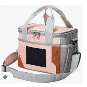 NEW Insulated Lunch Bag with 3 Side Pockets Pink